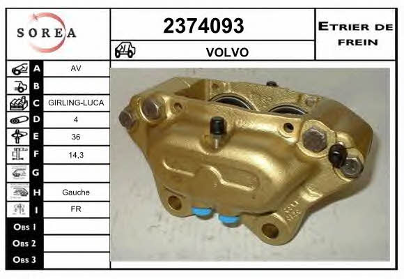 EAI 2374093 Brake caliper front left 2374093: Buy near me in Poland at 2407.PL - Good price!