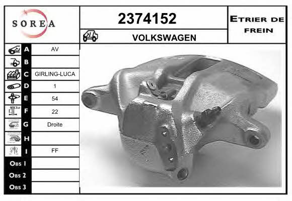 EAI 2374152 Brake caliper 2374152: Buy near me in Poland at 2407.PL - Good price!