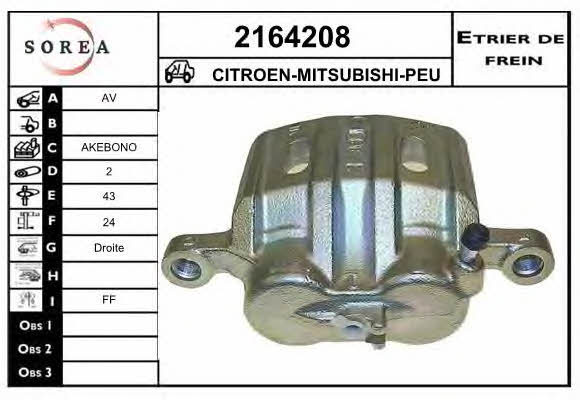 EAI 2164208 Brake caliper front right 2164208: Buy near me in Poland at 2407.PL - Good price!