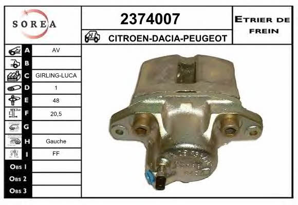 EAI 2374007 Brake caliper front left 2374007: Buy near me in Poland at 2407.PL - Good price!