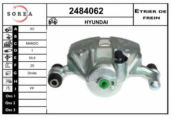 EAI 2484062 Brake caliper front right 2484062: Buy near me in Poland at 2407.PL - Good price!