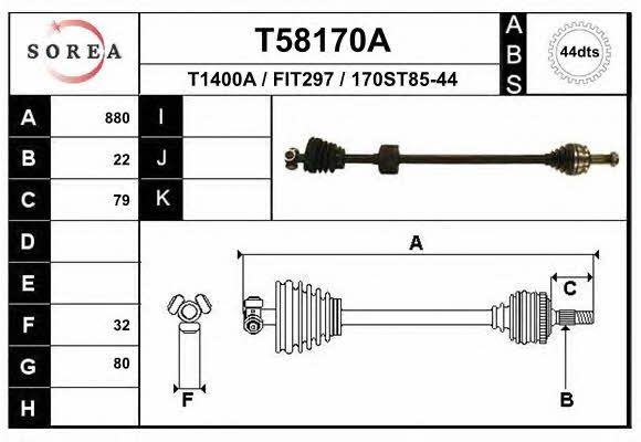 EAI T58170A Wał napędowy T58170A: Dobra cena w Polsce na 2407.PL - Kup Teraz!