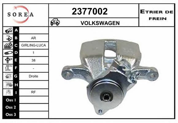EAI 2377002 Brake caliper rear right 2377002: Buy near me in Poland at 2407.PL - Good price!