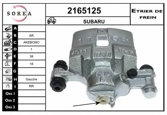EAI 2165125 Brake caliper rear left 2165125: Buy near me in Poland at 2407.PL - Good price!
