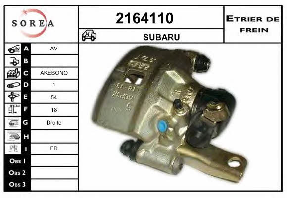 EAI 2164110 Brake caliper 2164110: Buy near me in Poland at 2407.PL - Good price!