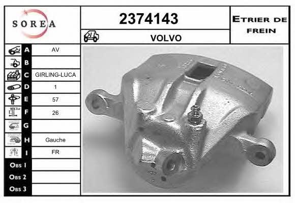 EAI 2374143 Brake caliper front left 2374143: Buy near me in Poland at 2407.PL - Good price!