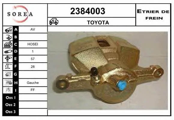 EAI 2384003 Brake caliper 2384003: Buy near me at 2407.PL in Poland at an Affordable price!