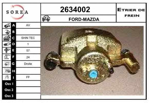 EAI 2634002 Brake caliper front right 2634002: Buy near me in Poland at 2407.PL - Good price!