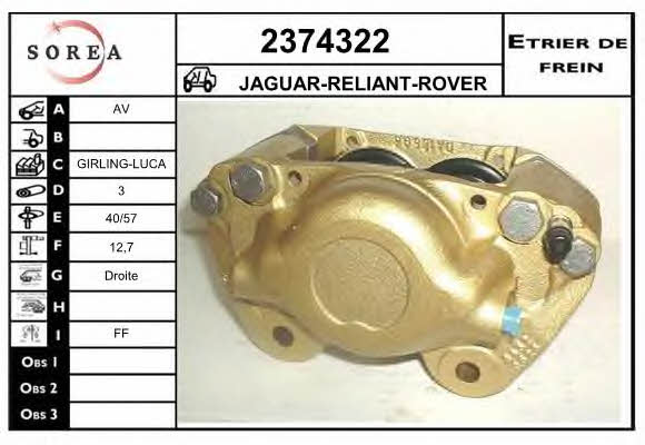 EAI 2374322 Brake caliper front right 2374322: Buy near me in Poland at 2407.PL - Good price!