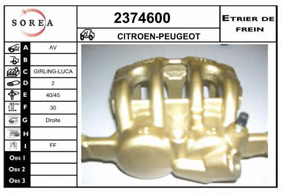 EAI 2374600 Brake caliper front right 2374600: Buy near me in Poland at 2407.PL - Good price!