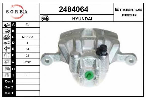 EAI 2484064 Brake caliper front right 2484064: Buy near me in Poland at 2407.PL - Good price!