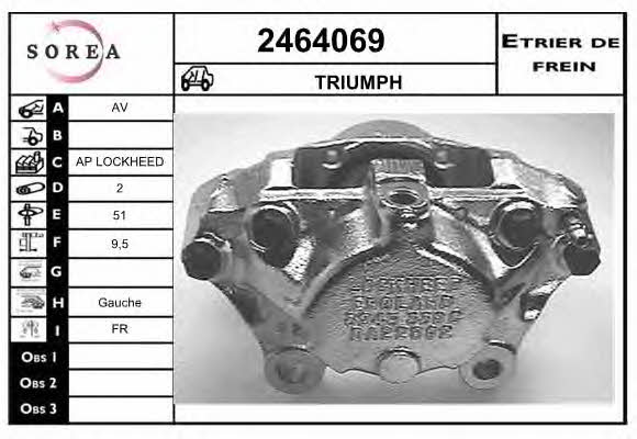 EAI 2464069 Brake caliper 2464069: Buy near me in Poland at 2407.PL - Good price!