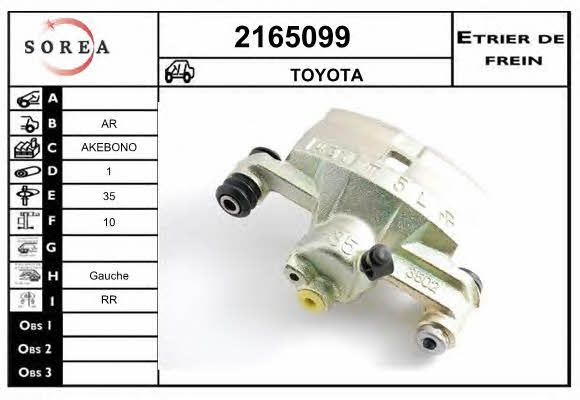 EAI 2165099 Brake caliper 2165099: Buy near me in Poland at 2407.PL - Good price!