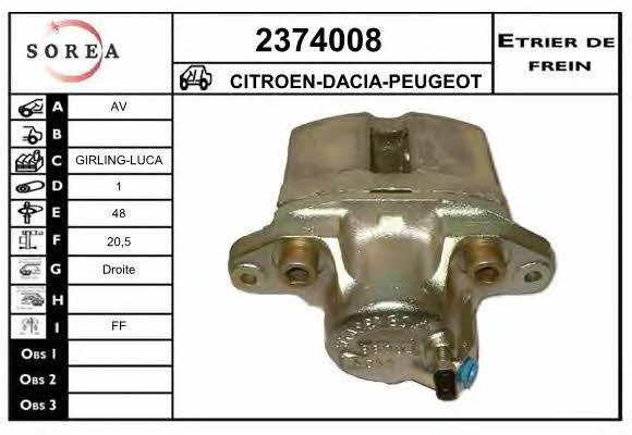 EAI 2374008 Brake caliper front right 2374008: Buy near me in Poland at 2407.PL - Good price!
