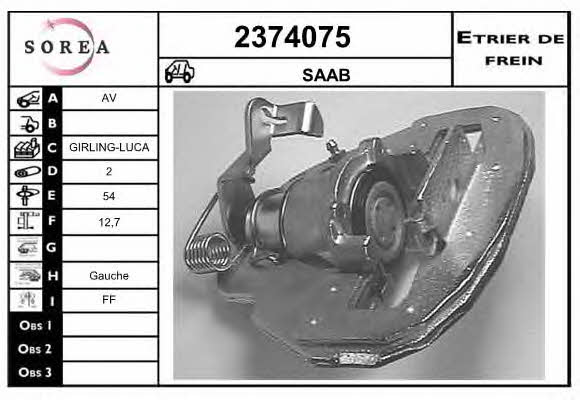 EAI 2374075 Brake caliper 2374075: Buy near me in Poland at 2407.PL - Good price!