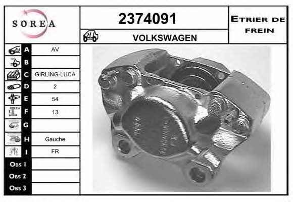 EAI 2374091 Brake caliper 2374091: Buy near me in Poland at 2407.PL - Good price!