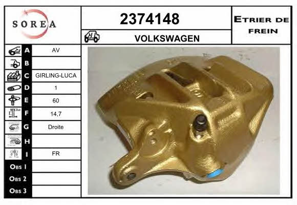 EAI 2374148 Brake caliper 2374148: Buy near me in Poland at 2407.PL - Good price!