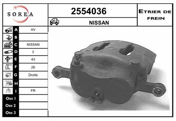 EAI 2554036 Brake caliper front right 2554036: Buy near me in Poland at 2407.PL - Good price!