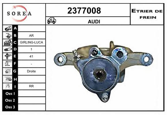 EAI 2377008 Brake caliper rear right 2377008: Buy near me in Poland at 2407.PL - Good price!
