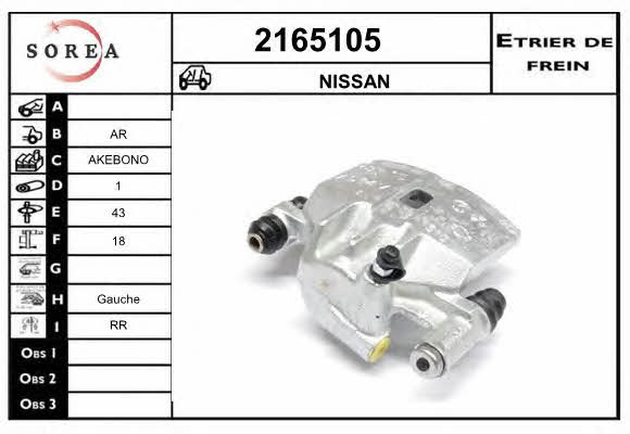 EAI 2165105 Суппорт тормозной задний левый 2165105: Отличная цена - Купить в Польше на 2407.PL!
