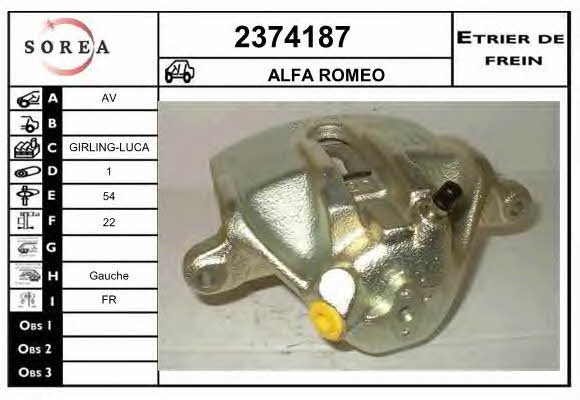 EAI 2374187 Brake caliper 2374187: Buy near me at 2407.PL in Poland at an Affordable price!