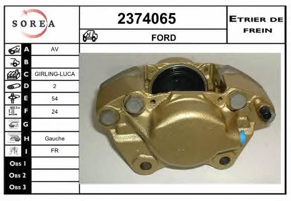 EAI 2374065 Brake caliper 2374065: Buy near me in Poland at 2407.PL - Good price!