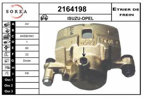 EAI 2164198 Суппорт тормозной передний правый 2164198: Отличная цена - Купить в Польше на 2407.PL!