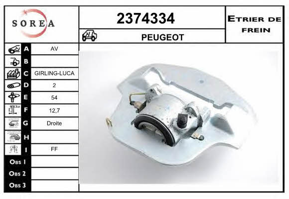 EAI 2374334 Суппорт тормозной передний правый 2374334: Отличная цена - Купить в Польше на 2407.PL!