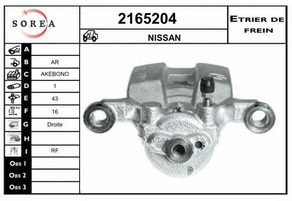 EAI 2165204 Brake caliper rear right 2165204: Buy near me in Poland at 2407.PL - Good price!