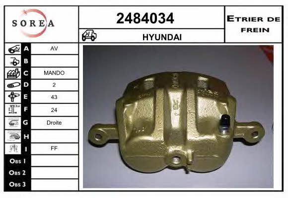EAI 2484034 Brake caliper front right 2484034: Buy near me in Poland at 2407.PL - Good price!
