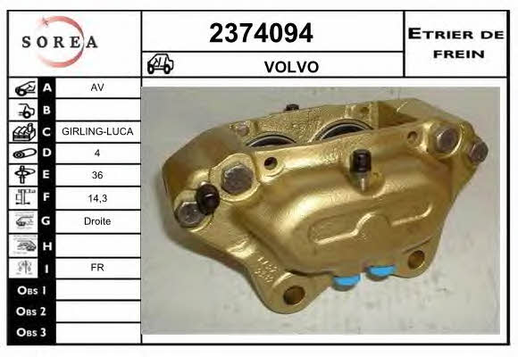EAI 2374094 Brake caliper front right 2374094: Buy near me in Poland at 2407.PL - Good price!
