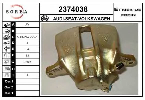 EAI 2374038 Brake caliper 2374038: Buy near me in Poland at 2407.PL - Good price!