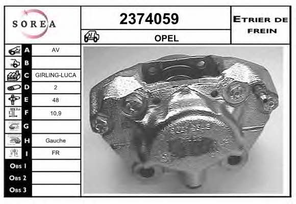 EAI 2374059 Суппорт тормозной передний левый 2374059: Отличная цена - Купить в Польше на 2407.PL!