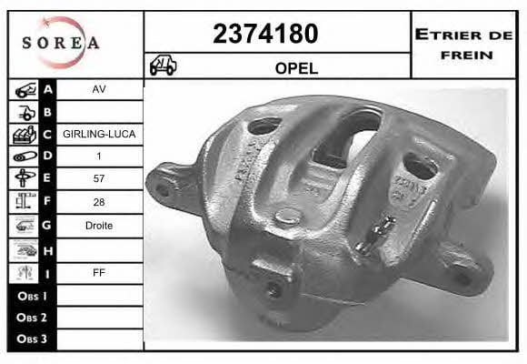 EAI 2374180 Brake caliper 2374180: Buy near me at 2407.PL in Poland at an Affordable price!