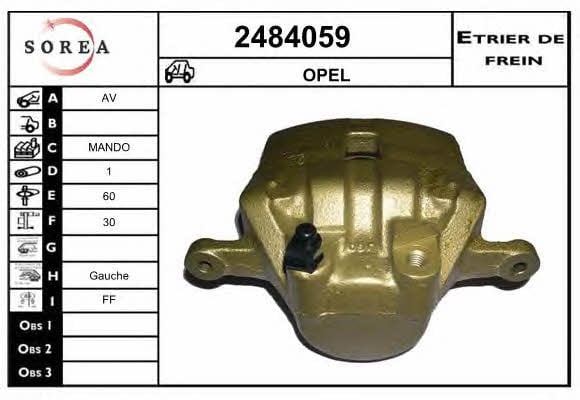 EAI 2484059 Brake caliper front left 2484059: Buy near me in Poland at 2407.PL - Good price!