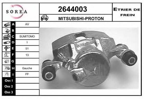 EAI 2644003 Суппорт тормозной 2644003: Отличная цена - Купить в Польше на 2407.PL!