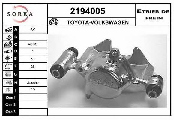 EAI 2194005 Суппорт тормозной 2194005: Отличная цена - Купить в Польше на 2407.PL!