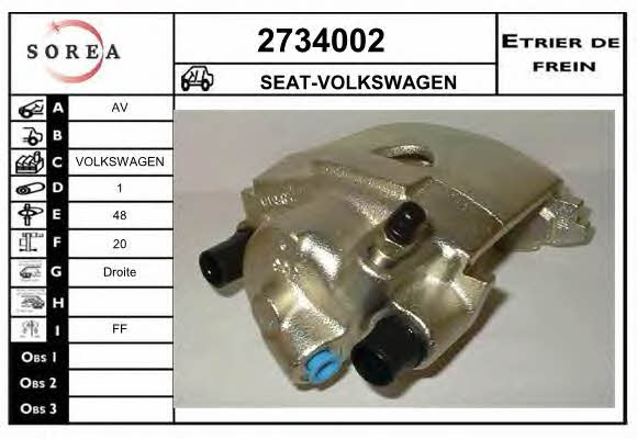 EAI 2734002 Суппорт тормозной 2734002: Отличная цена - Купить в Польше на 2407.PL!