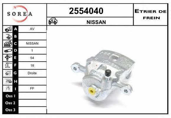 EAI 2554040 Brake caliper front right 2554040: Buy near me in Poland at 2407.PL - Good price!