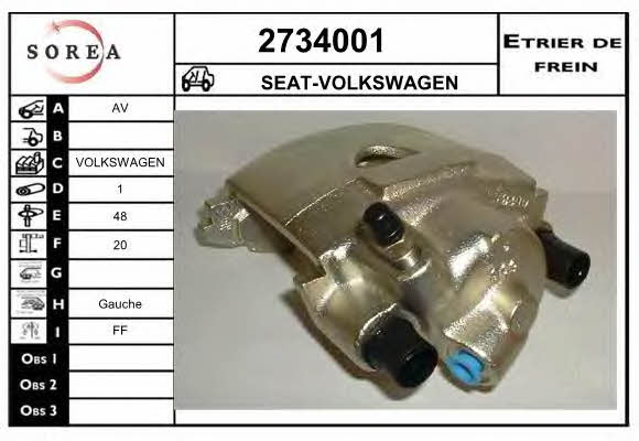 EAI 2734001 Brake caliper front left 2734001: Buy near me in Poland at 2407.PL - Good price!
