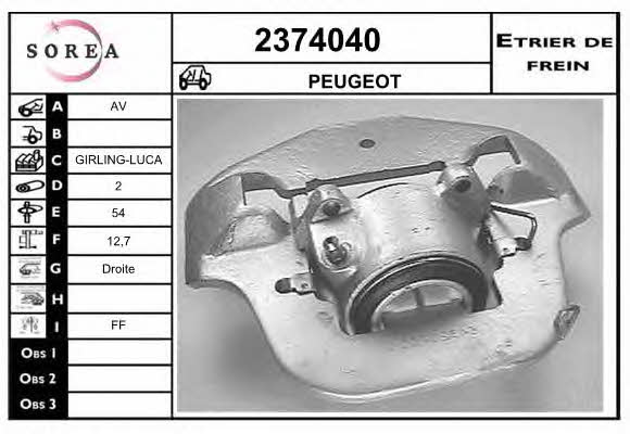 EAI 2374040 Brake caliper front right 2374040: Buy near me in Poland at 2407.PL - Good price!