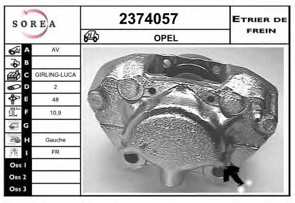 EAI 2374057 Brake caliper 2374057: Buy near me in Poland at 2407.PL - Good price!