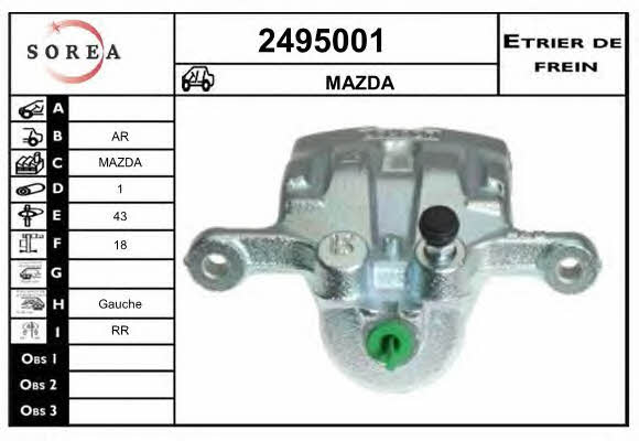 EAI 2495001 Brake caliper rear left 2495001: Buy near me in Poland at 2407.PL - Good price!