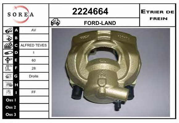 EAI 2224664 Brake caliper front right 2224664: Buy near me in Poland at 2407.PL - Good price!