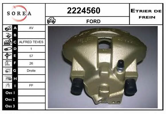 EAI 2224560 Brake caliper front right 2224560: Buy near me in Poland at 2407.PL - Good price!