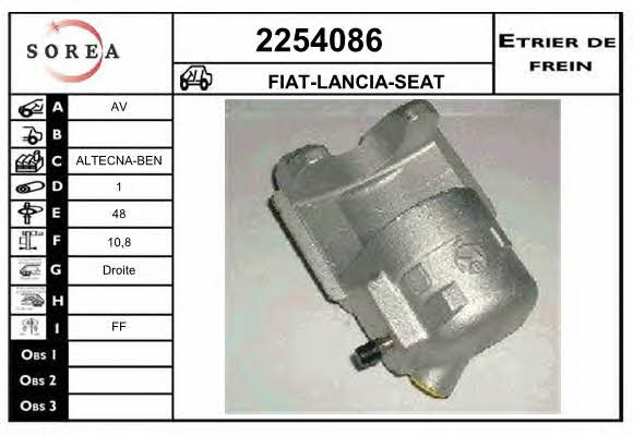 EAI 2254086 Brake caliper front right 2254086: Buy near me in Poland at 2407.PL - Good price!
