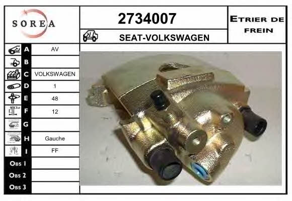 EAI 2734007 Zacisk hamulcowy przedni lewy 2734007: Dobra cena w Polsce na 2407.PL - Kup Teraz!