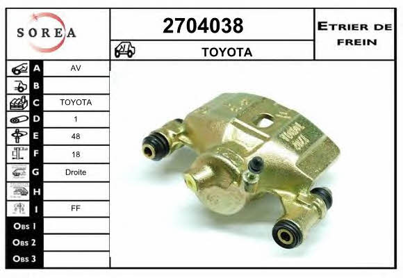 EAI 2704038 Brake caliper front right 2704038: Buy near me in Poland at 2407.PL - Good price!