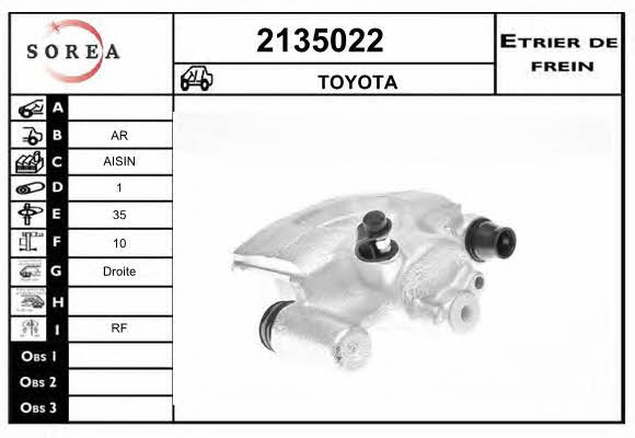 EAI 2135022 Суппорт тормозной 2135022: Отличная цена - Купить в Польше на 2407.PL!