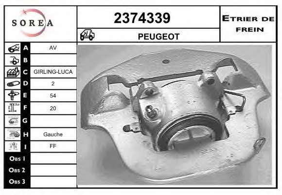 EAI 2374339 Суппорт тормозной 2374339: Отличная цена - Купить в Польше на 2407.PL!